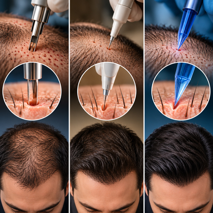 FUE vs DHI vs Sapphire FUE: Key Hair Transplant Differences